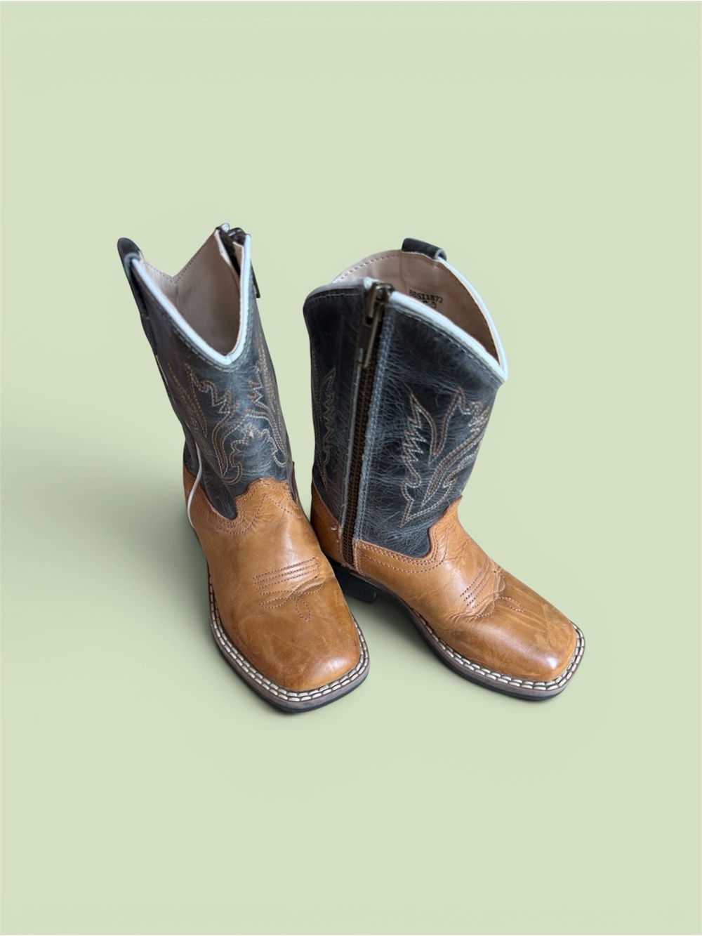 Brown Tan and Black Western toddler Boots